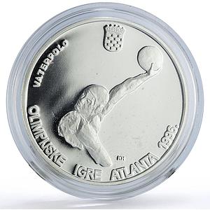 Croatia 100 kuna Atlanta Olympic Games Waterpolo Rowing proof silver coin 1996