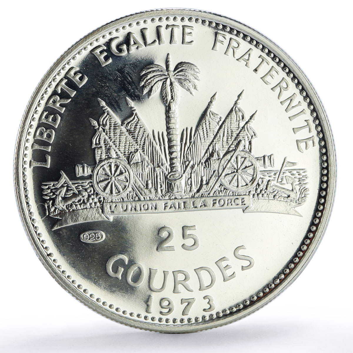 Haiti 25 gourdes Football World Cup in Germany Players proof silver coin 1973