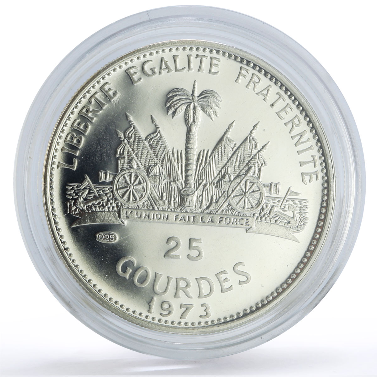 Haiti 25 gourdes Football World Cup in Germany Players proof silver coin 1973