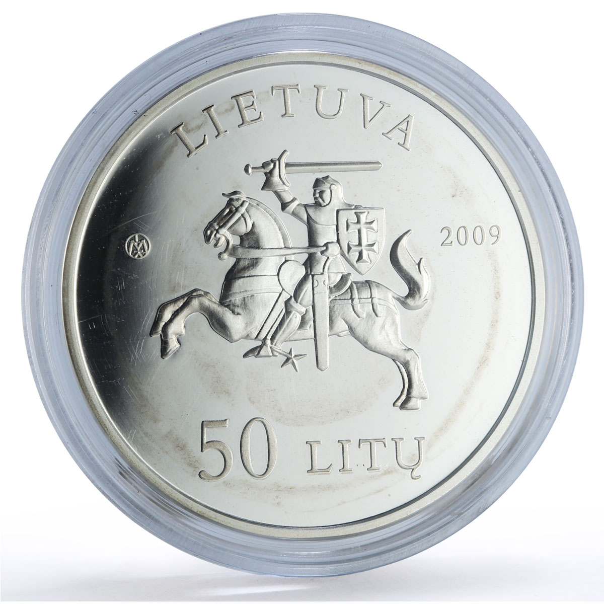 Lithuania 50 litu Conservation Nature Flowers Flora Fauna proof silver coin 2009