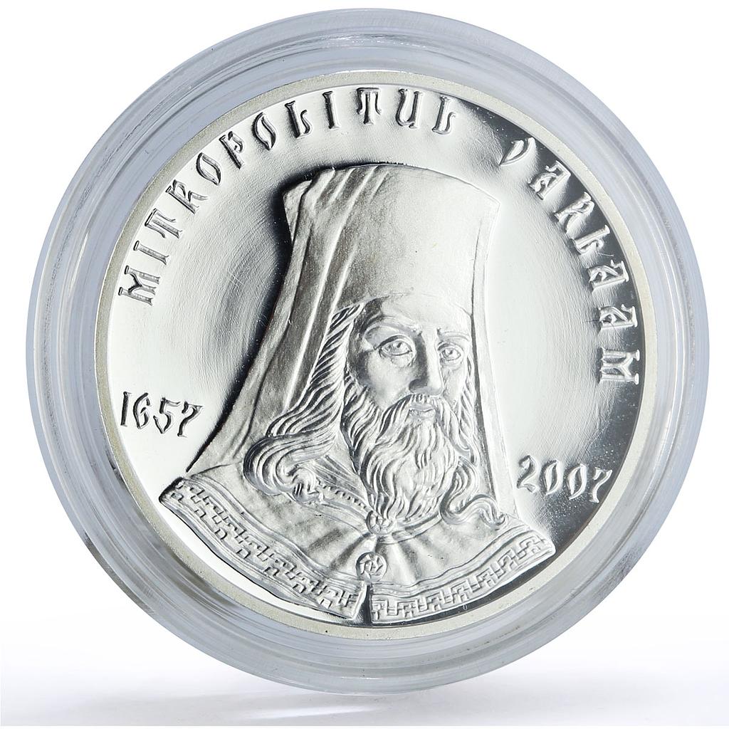 Moldova 50 lei Metropolitan Varlaam Religion Politics proof silver coin 2007