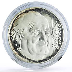 Slovakia 200 korun Poet Painter Janko Alexy Literature Art proof Ag coin 1994