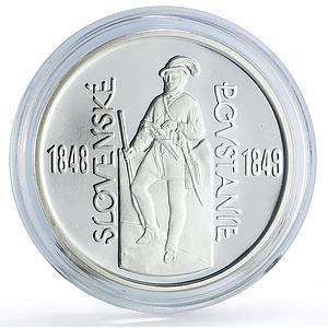 Slovakia 200 korun Uprising Revolt 150th Anniversary proof silver coin 1998
