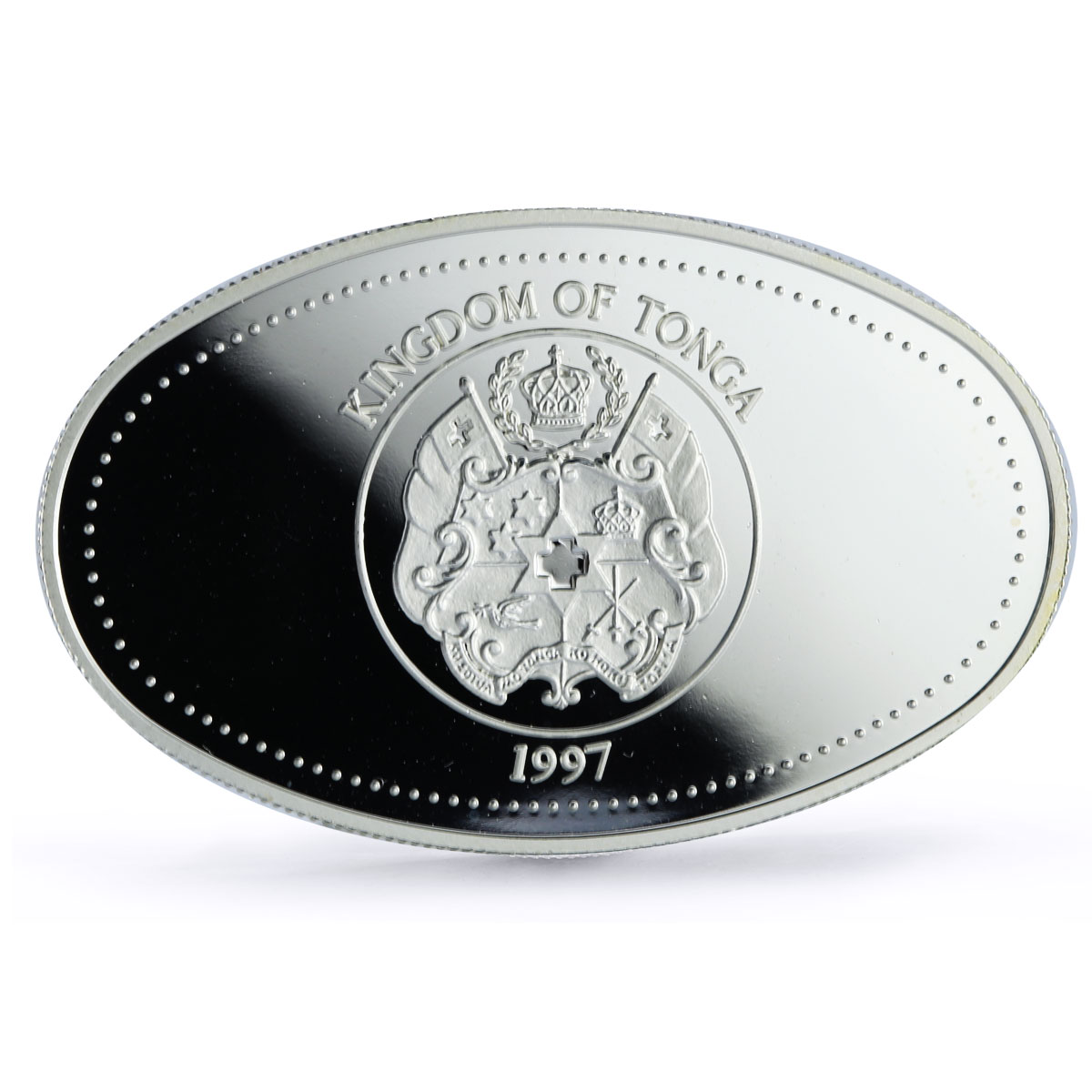 Tonga 1 paanga Rugby World Cup in Hong Kong City View proof silver coin 1997