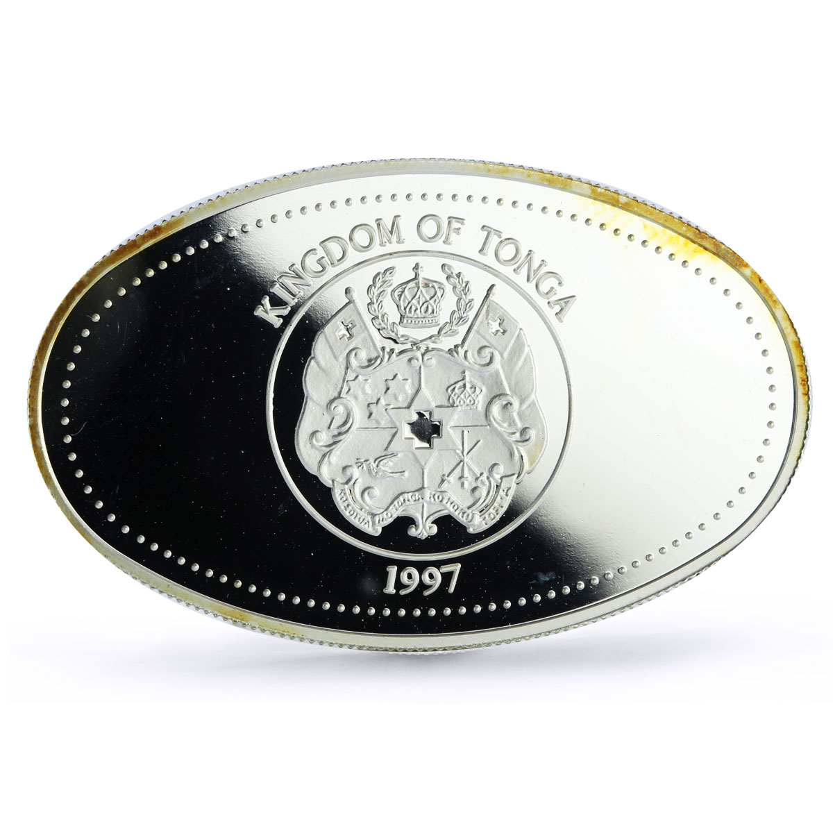 Tonga 1 paanga Rugby World Cup in Hong Kong Player proof silver coin 1997