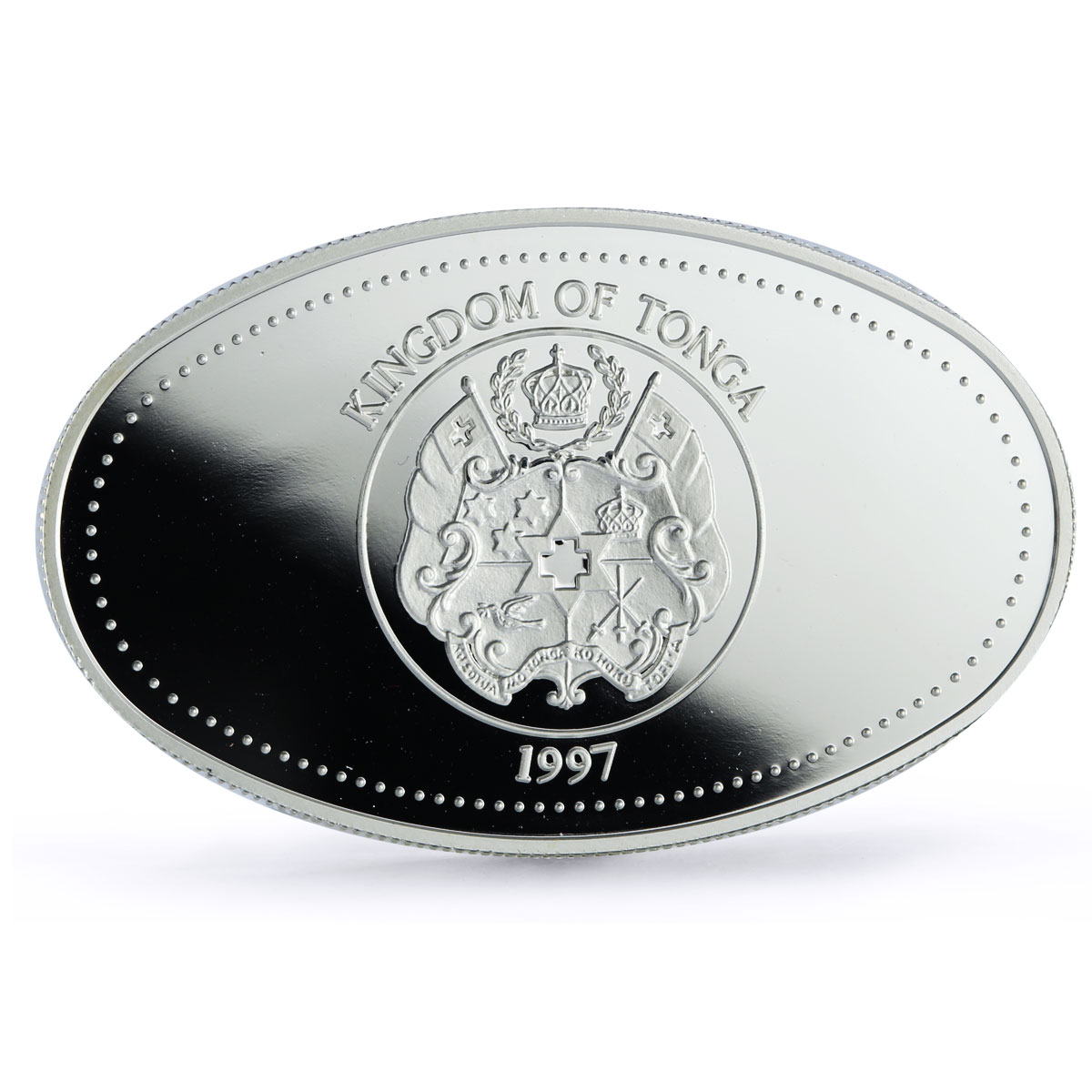 Tonga 1 paanga Rugby World Cup in Hong Kong Players proof silver coin 1997