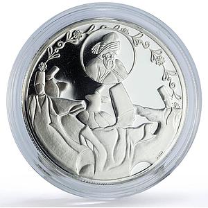 Turkey 30 lira Poet Mevlana Rumi Whirling Dervishes Literature silver coin 2007