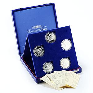 France set of 5 coins The Tour De France silver 1903-2003