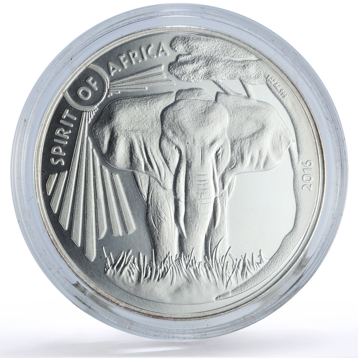 Burkina Faso 1000 francs Africa Spirit Wildlife Elephant Fauna silver coin 2016