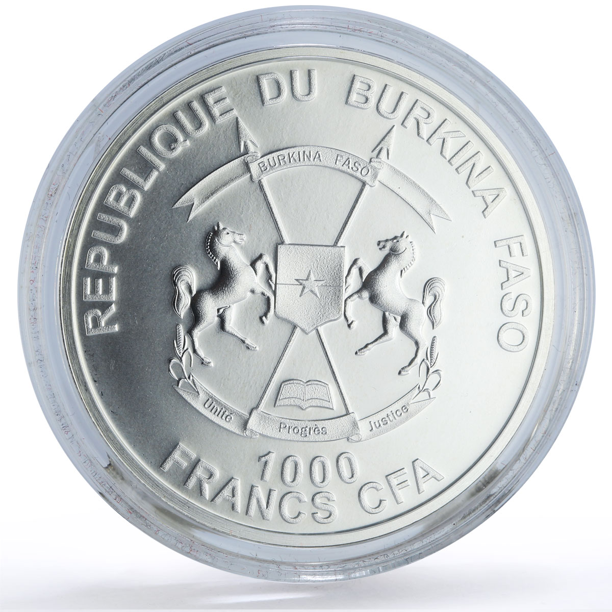 Burkina Faso 1000 francs Africa Spirit Wildlife Elephant Fauna silver coin 2016