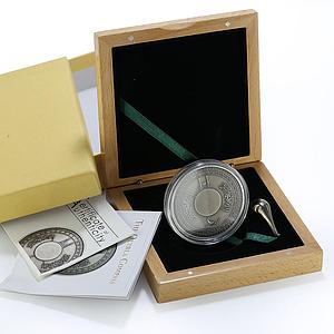 Ivory Coast 1500 francs Quibla Compass Mecca Kaaba Mosque Islam silver coin 2010