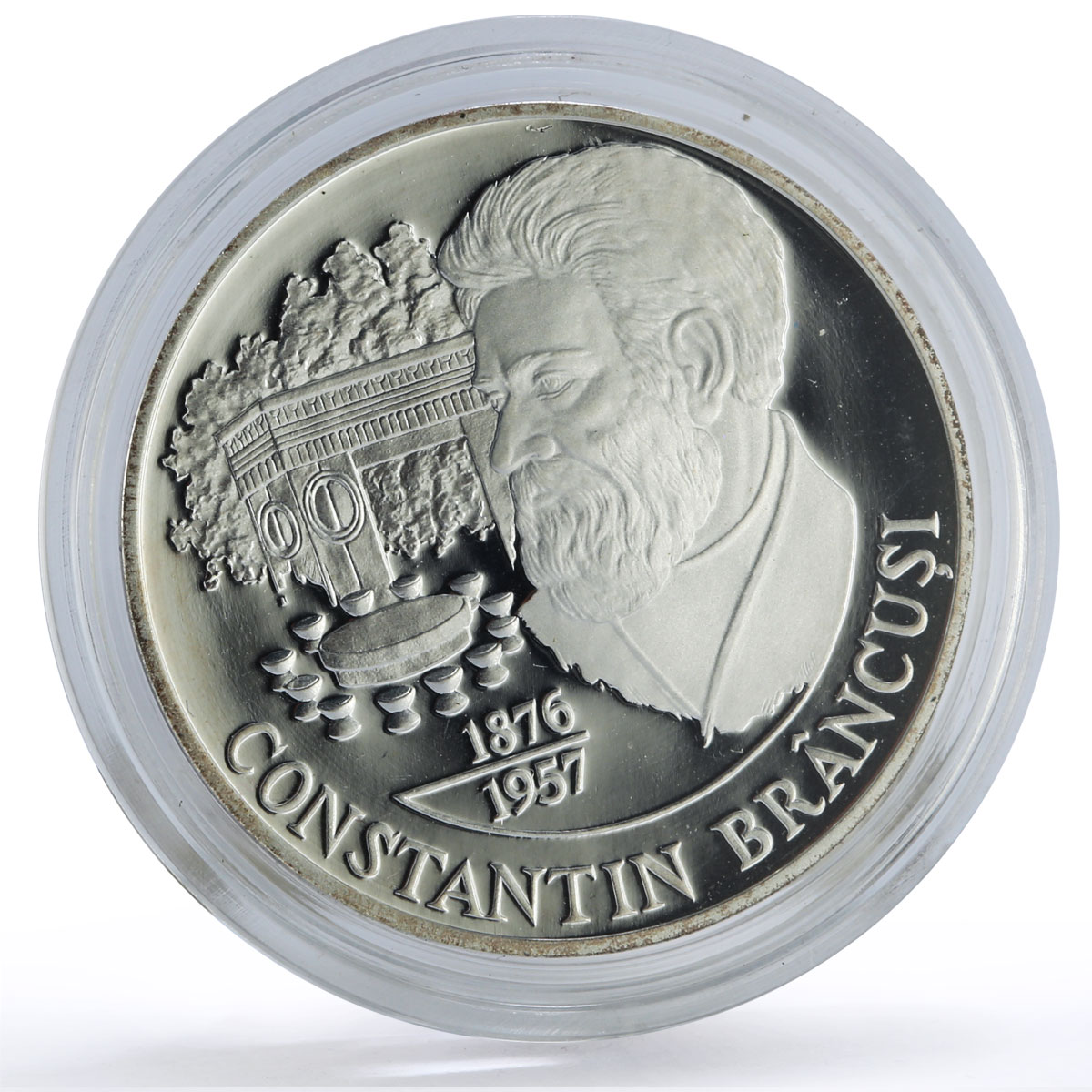 Moldova 50 lei Constantin Brancusi 125th Anniversary Art proof silver coin 2001