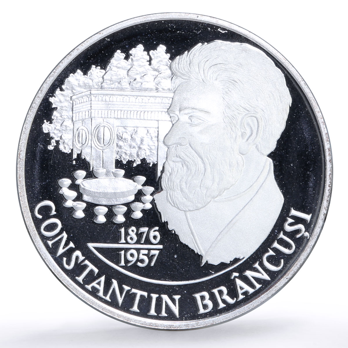 Moldova 50 lei Constantin Brancusi 125th Anniversary Art proof silver coin 2001