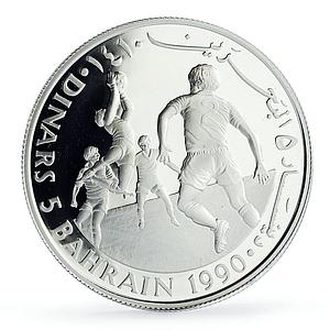 Bahrain 5 dinars UNICEF Save the Children Child Year proof silver coin 1990