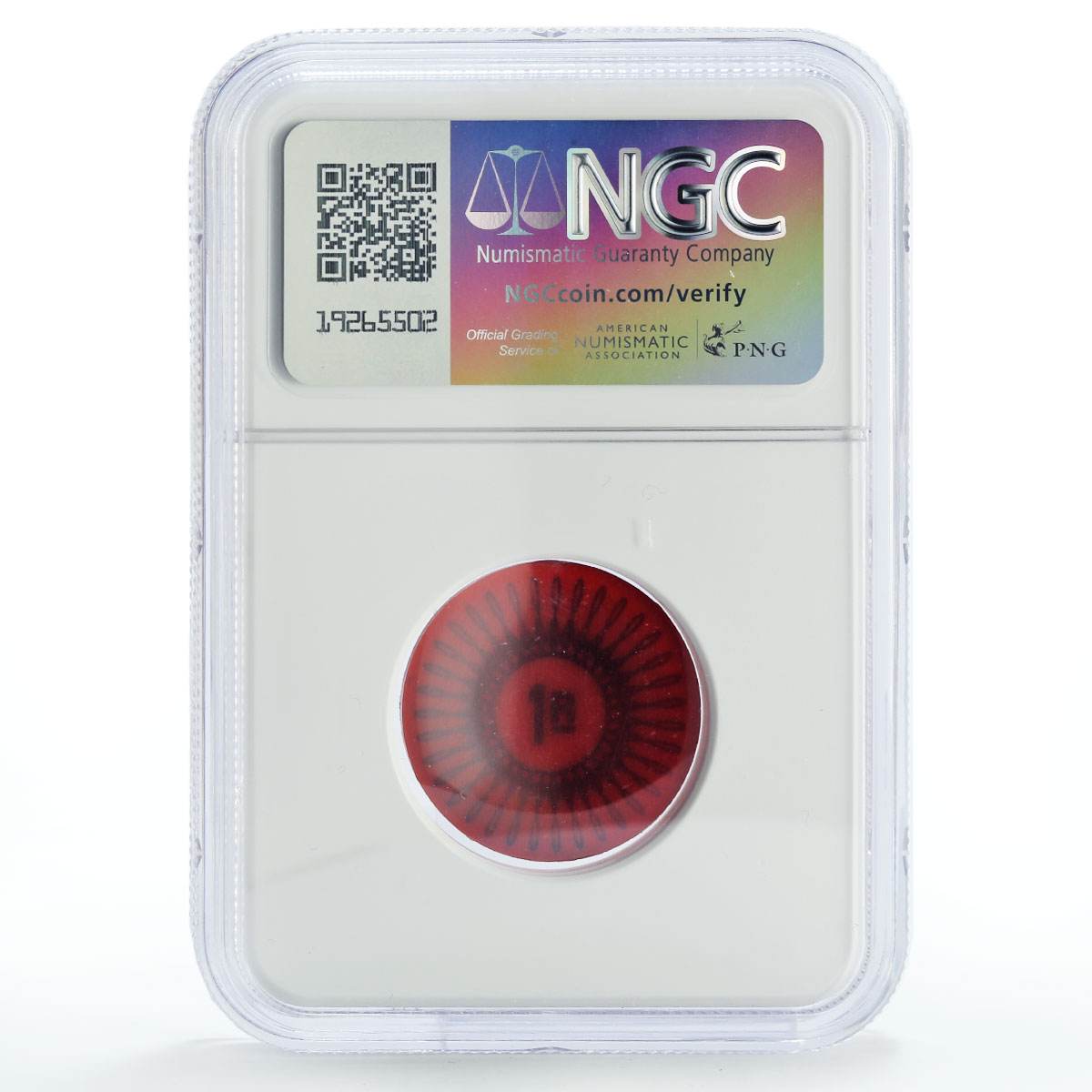 Keeling Cocos Is. 1 rupee Palm Tree Sea Beach KM-Tn13 Red MS65 NGC coin 1968