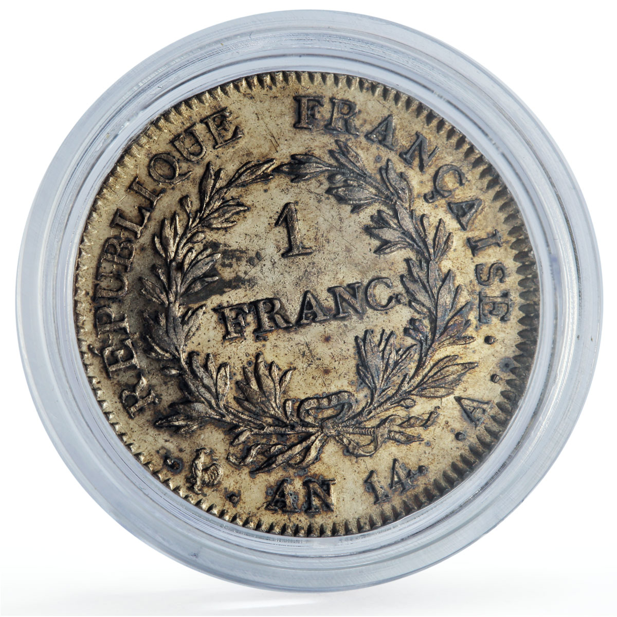 France 1 franc Republic Napoleon I Coinage Paris Mint KM-656 silver coin 1805