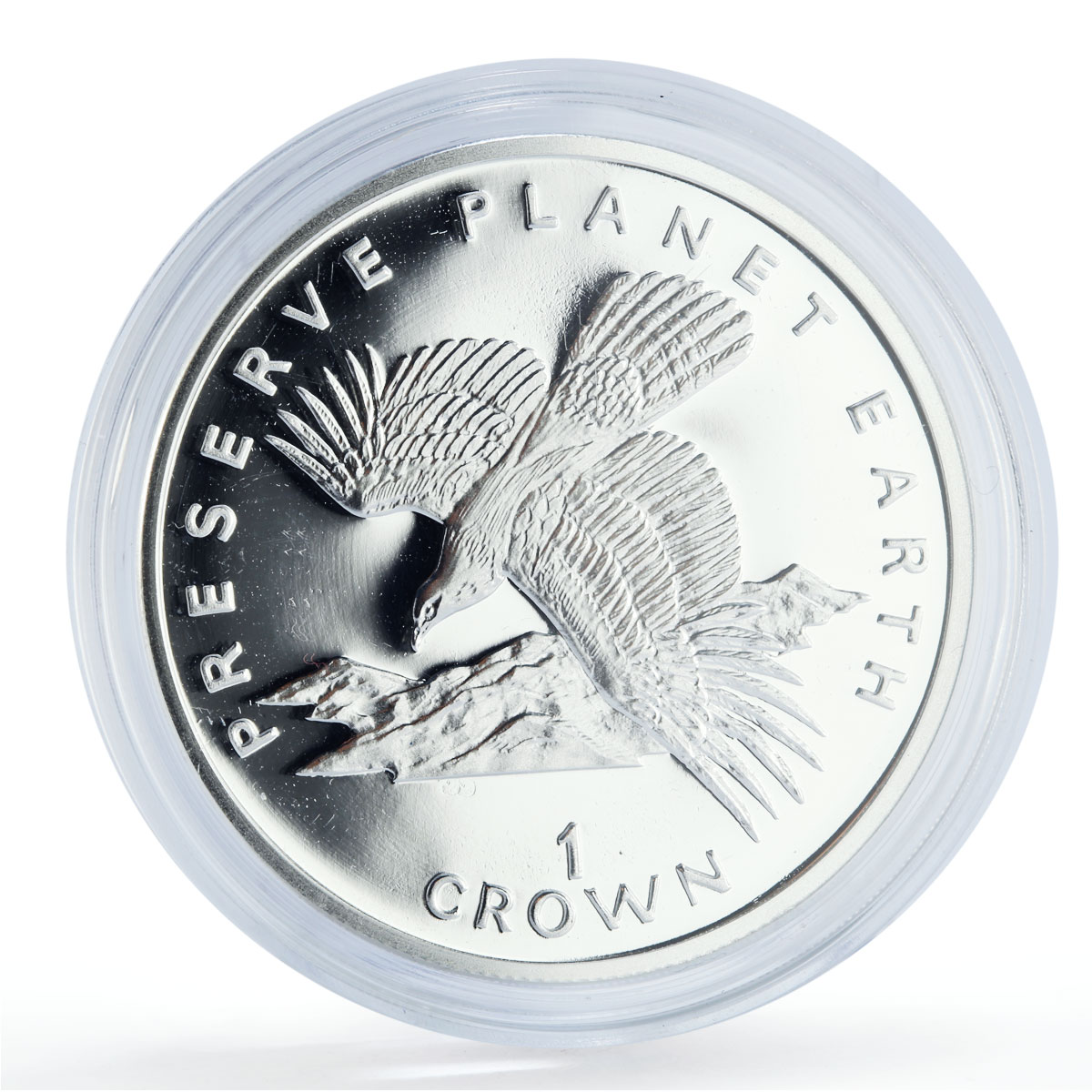 Gibraltar 1 crown Preserve Planet Earth Eagle Bird Fauna proof silver coin 1994
