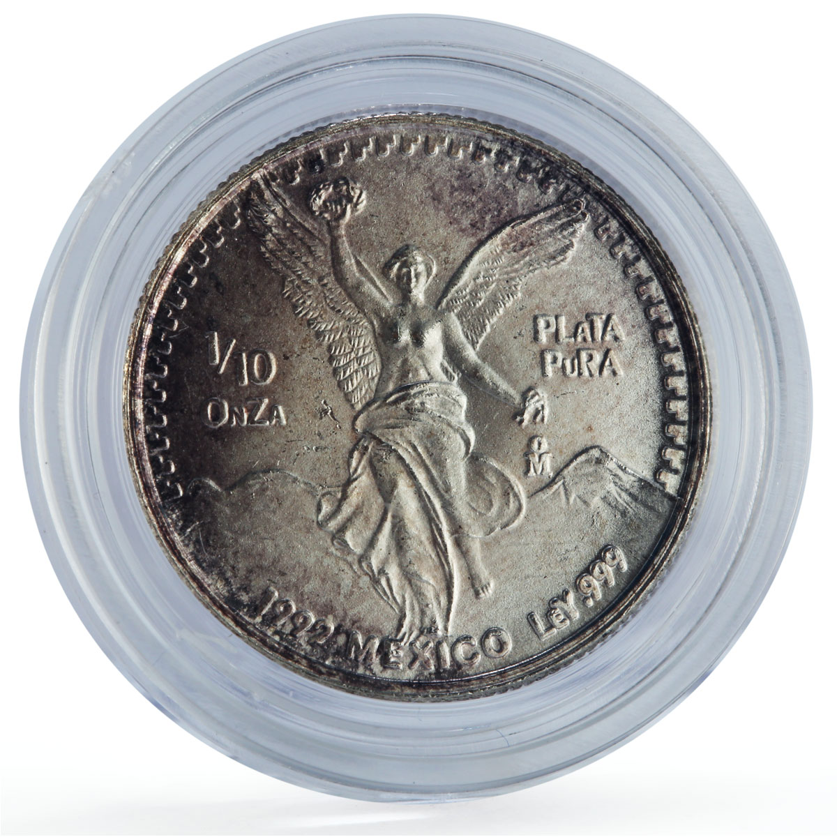 Mexico 1/10 1/20 onza Set Libertad Angel of Independence silver coins 1992