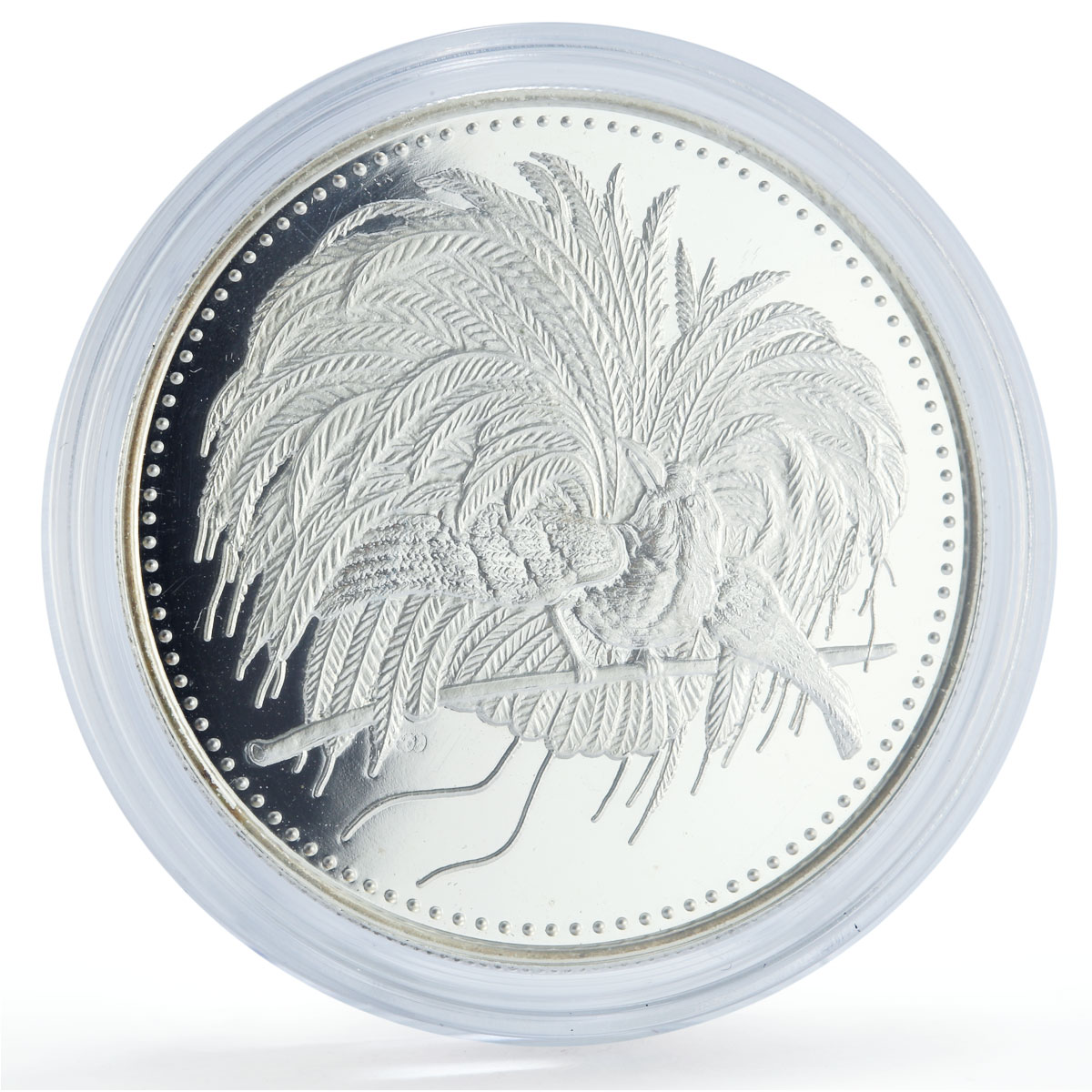 Papua New Guinea 5 kina Coinage 100 Years Paradise Bird proof silver coin 1994
