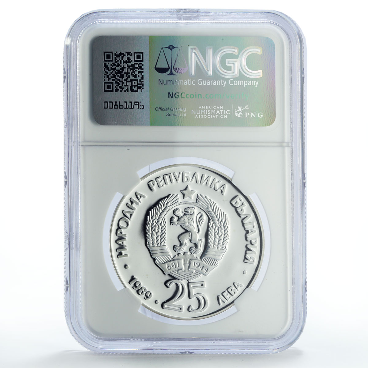 Bulgaria 25 leva Conservation Wildlife Bear Cubs Fauna PF68 NGC silver coin 1989