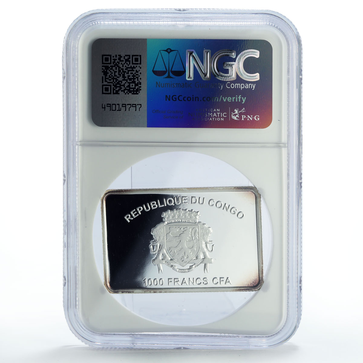 Congo 1000 francs Lunar Year of the Monkey Successful PF69 NGC silver coin 2016