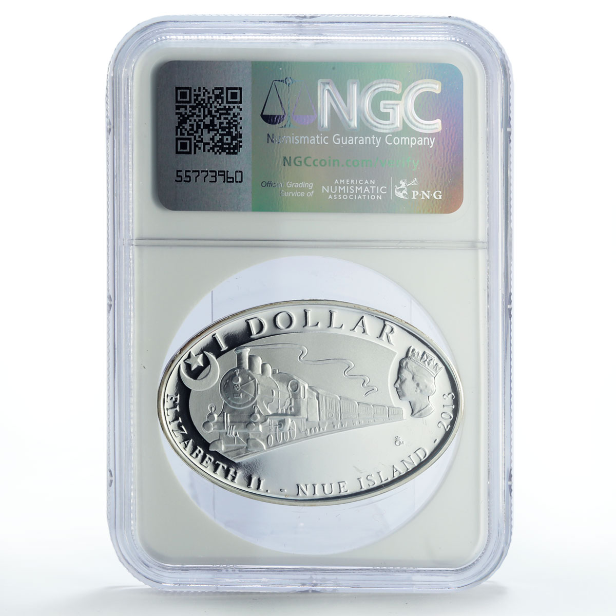 Niue 1 dollar Railways Railroads Trains Orient Express PF69 NGC silver coin 2013