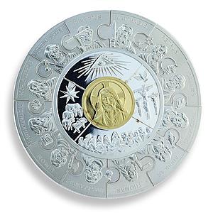 Liberia 100 dollars Apostle Thaler proof silver coin 2007