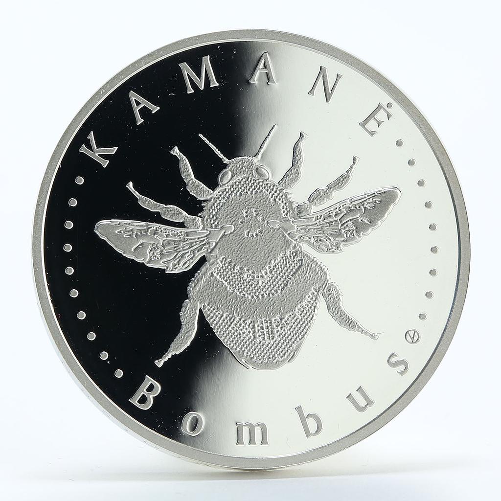 Lithuania 50 litu Bumblebee proof silver coin 2008