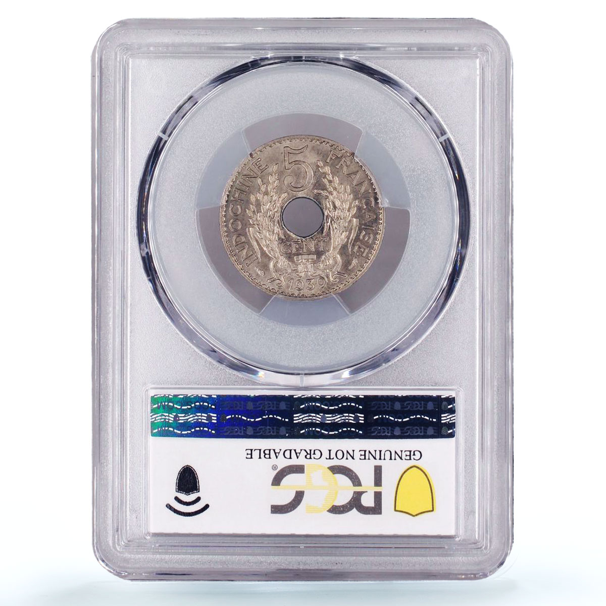 France French Indochina 5 cents Republic Coinage KM-18 UNC PCGS CuNi coin 1930