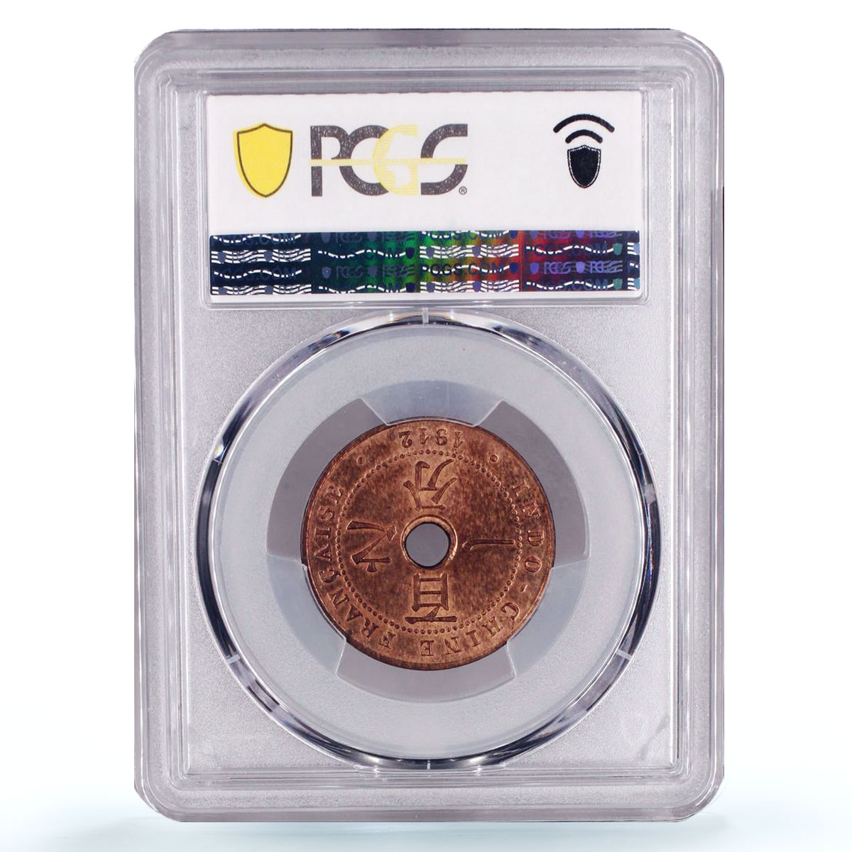France French Indochina 1 cent Republic Coinage KM-12 MS64 PCGS bronze coin 1912