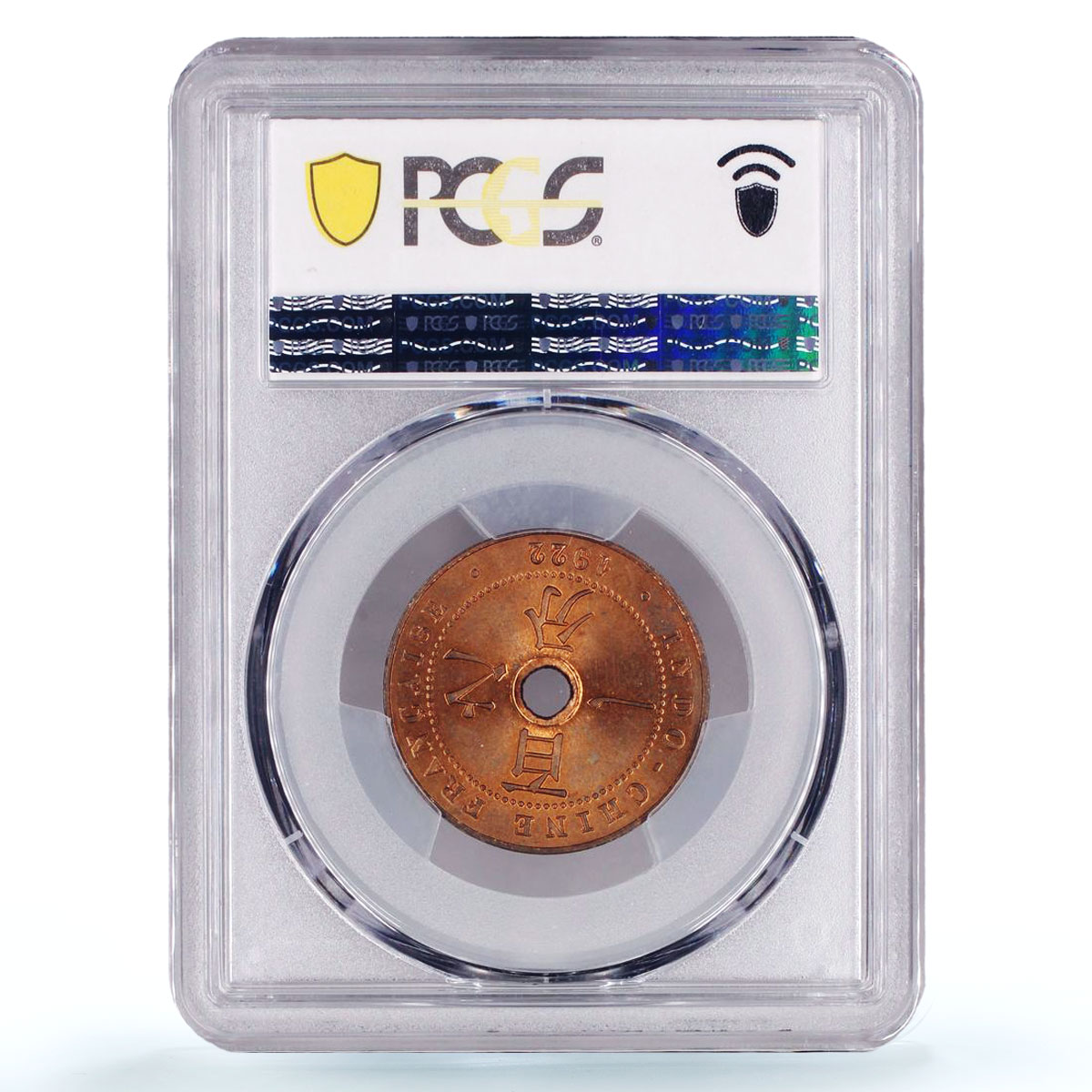 France French Indochina 1 cent Republic Coinage KM-12 MS64 PCGS bronze coin 1922