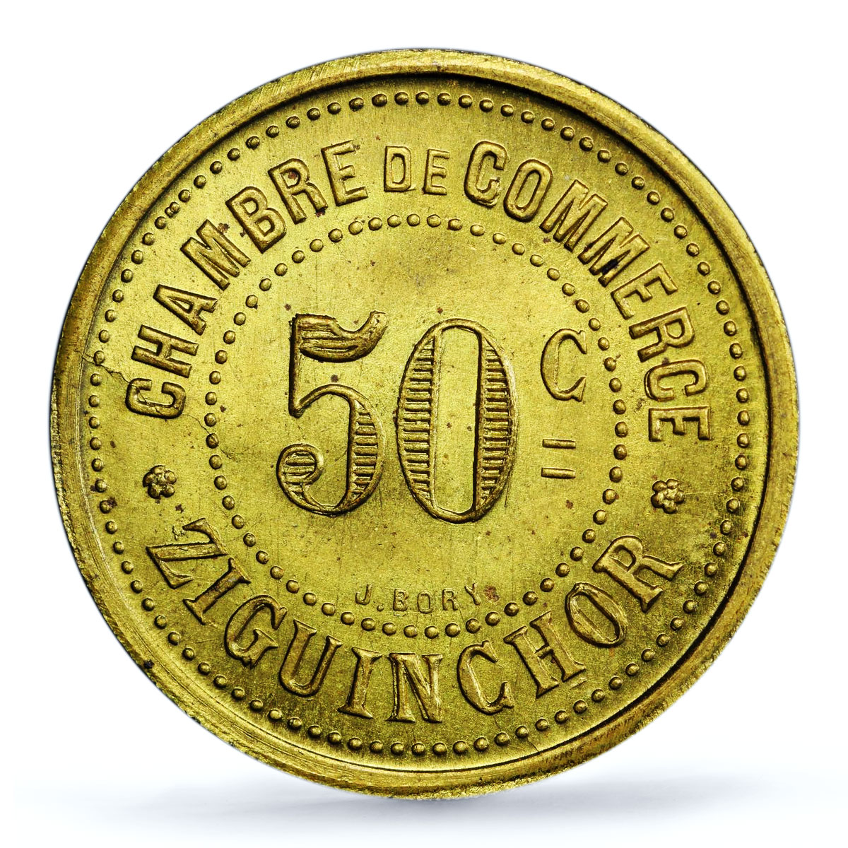 Senegal 50 centimes Ziguinchor Coinage Palm Tree MS64 PCGS brass coin 1921 Senegal 50 centimes Ziguinchor Coinage Palm Tree MS64 PCGS brass coin 1921