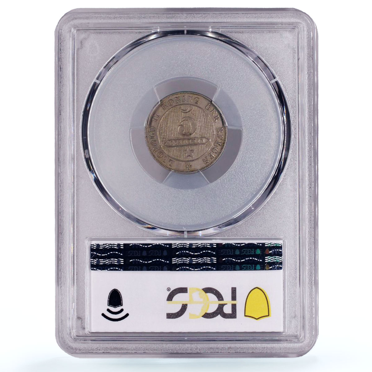 Belgium 50 centimes Leopold II Dutch Text Der Belgen MS62 PCGS silver coin 1901