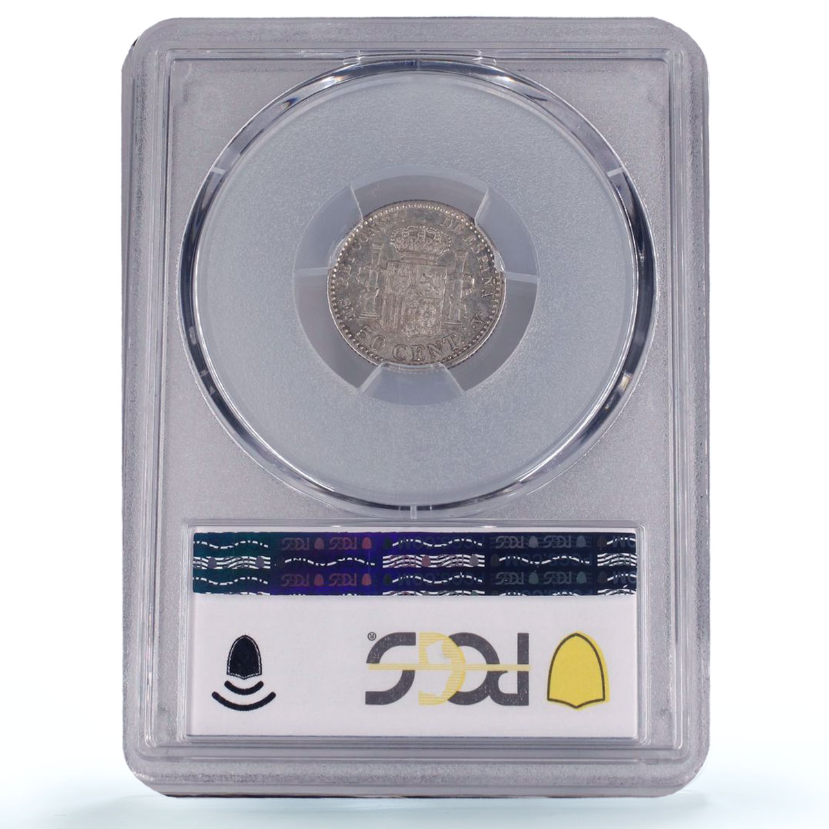 Spain 50 centimos King Alfonso XIII Coinage Mark SMV AU58 PCGS silver coin 1904