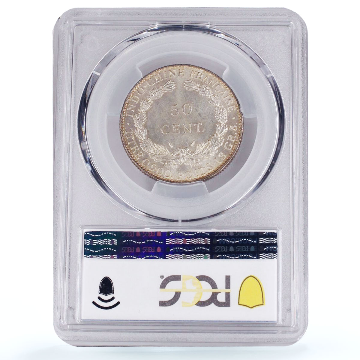 France French Indochina 50 cents Seated Marianne MS65 PCGS silver coin 1936