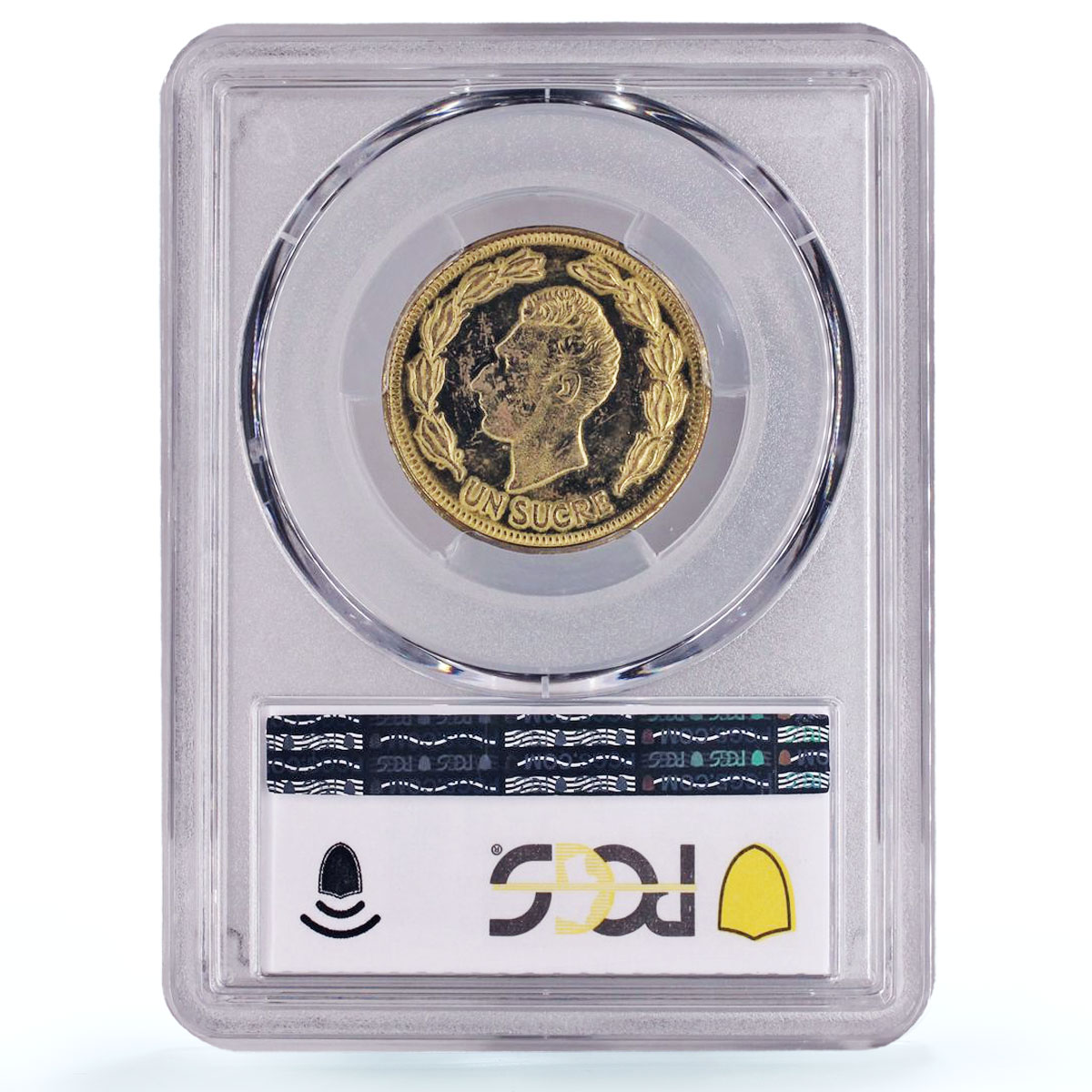 Ecuador 1 sucre Republic Coinage PATTERN TRIAL KM-Pn15 SP63 PCGS brass coin 1975