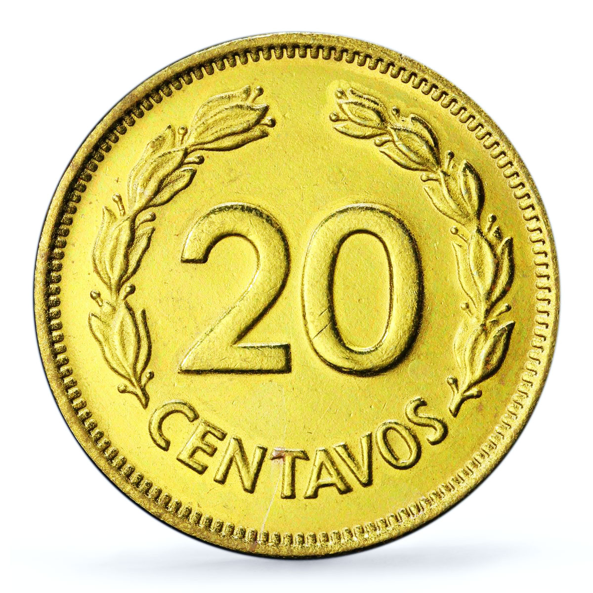 Ecuador 20 centavos Republic Coinage PATTERN TRIAL KM-Pn13 SP64 PCGS coin 1974