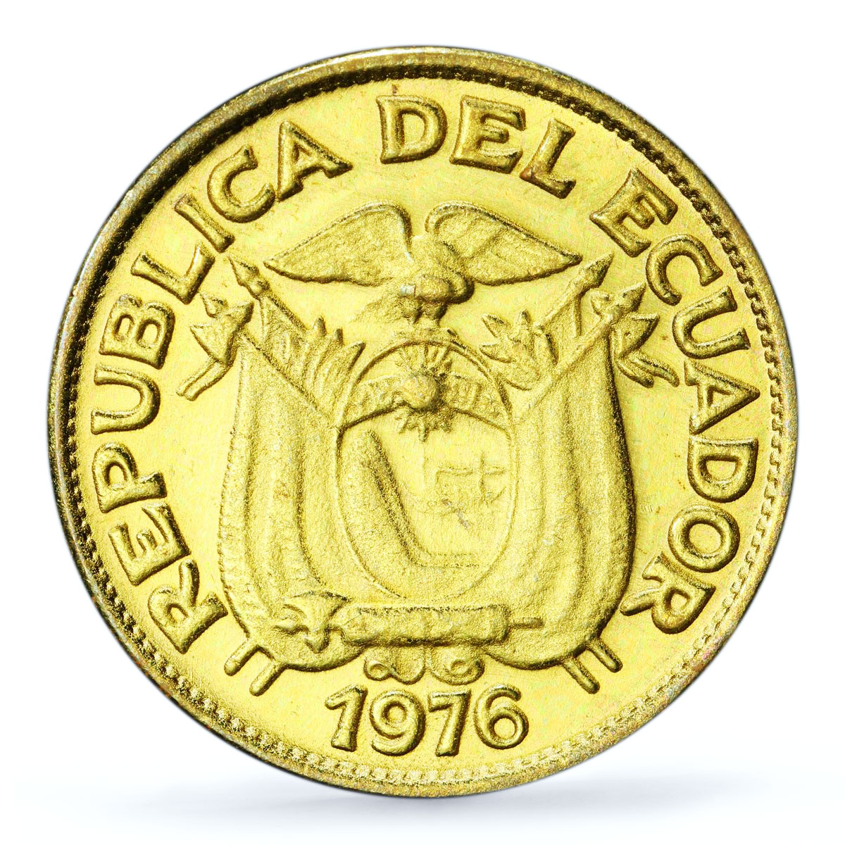 Ecuador 10 centavos Repubic Coinage PATTERN TRIAL KM-Pn16 SP64 PCGS coin 1976
