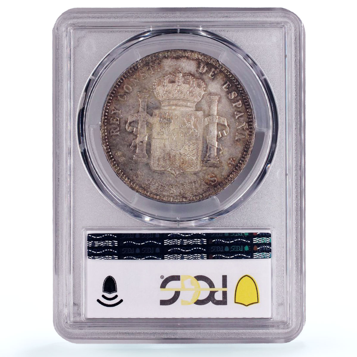 Spain 5 pesetas King Alfonso XIII Child Portrait MS63 PCGS silver coin 1898