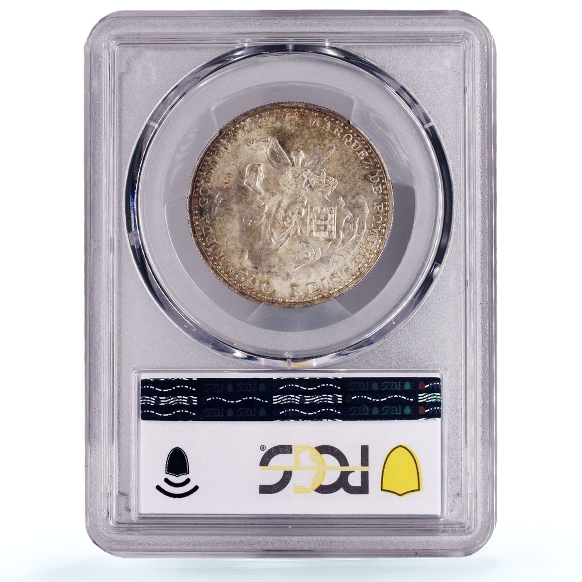 Portugal 500 reis Marquez de Pombal Seated Victory MS62 PCGS silver coin 1910