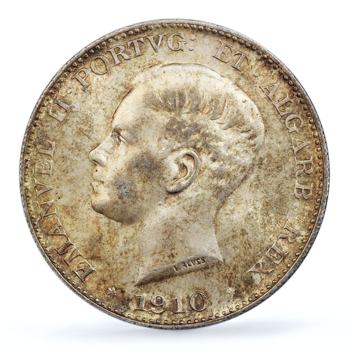 Portugal 500 reis Marquez de Pombal Seated Victory MS62 PCGS silver coin 1910
