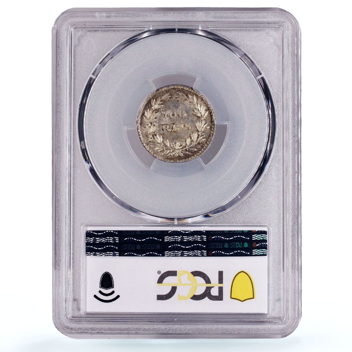 Portugal 100 reis Queen Maria II Coinage KM-485 MS64 PCGS silver coin 1851