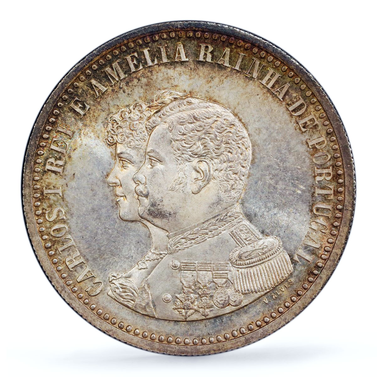 Portugal 500 reis India Discovery Carlos Charles I MS65 PCGS silver coin 1898