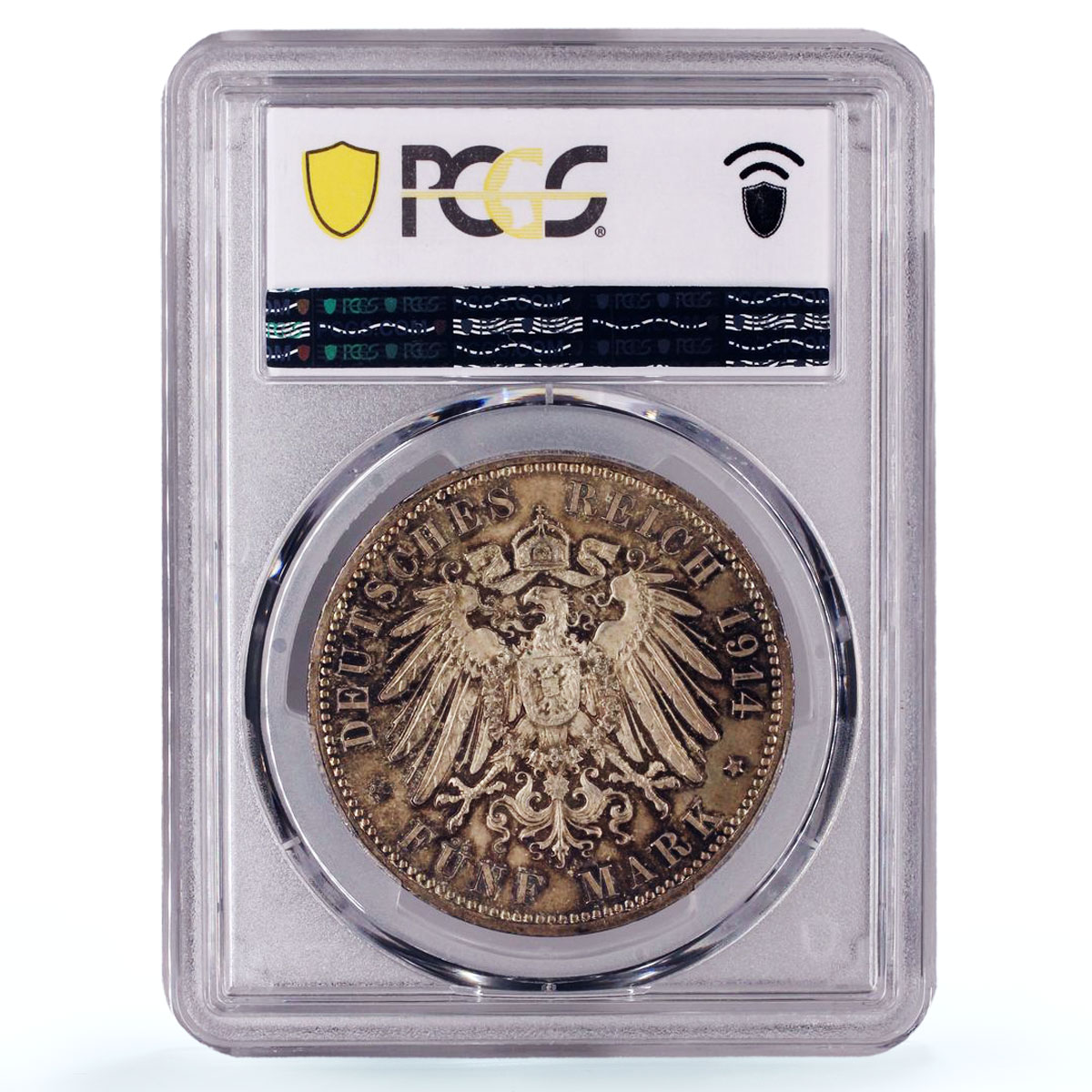 Germany Prussia 5 mark William Wilhelm II Thaler MS64 PCGS silver coin 1914