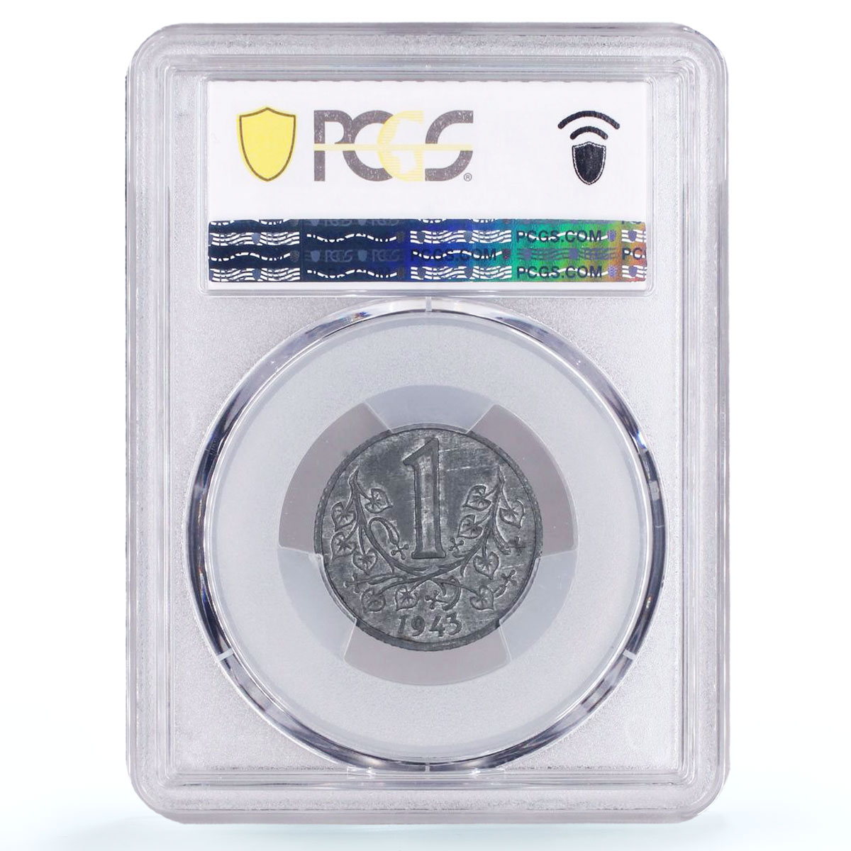Czech Bohemia Moravia koruna German Occupation Coinage KM-4 MS63 PCGS coin 1943