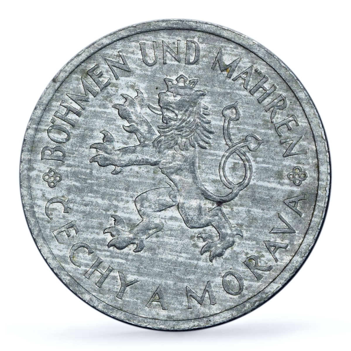 Czech Bohemia Moravia koruna German Occupation Coinage KM-4 MS63 PCGS coin 1943