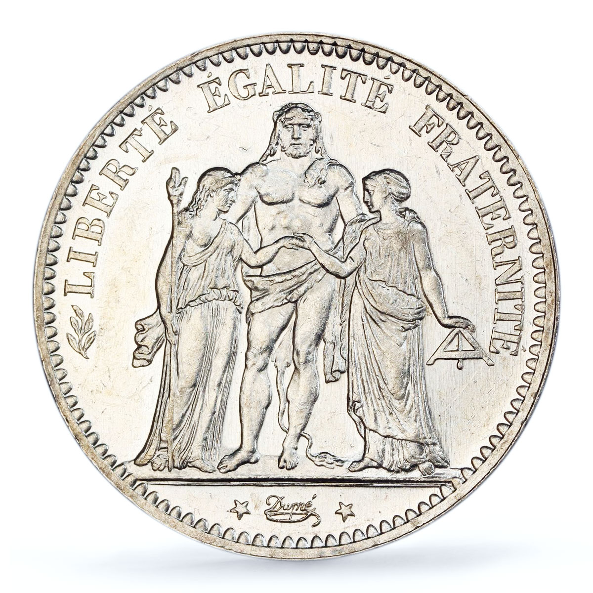 France 5 francs Liberty Equality Fraternity Hercules MS61 PCGS silver coin 1876