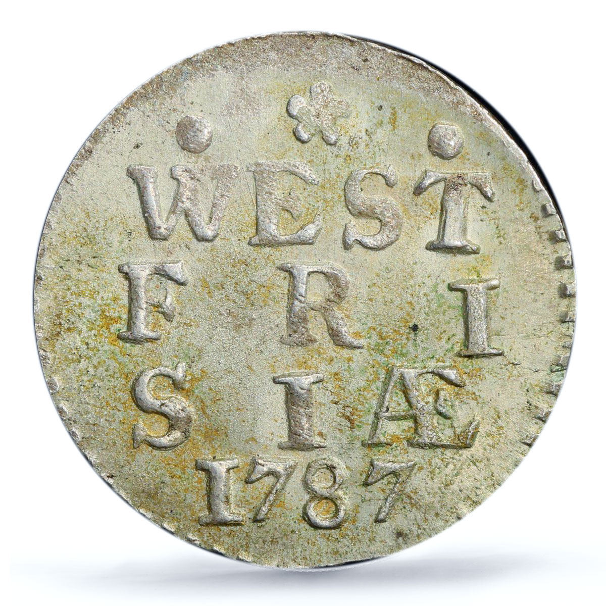 Netherlands W. Friesland 2 stuiver Province KM-106.1 MS63 PCGS silver coin 1787