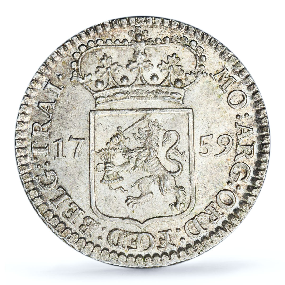 Netherlands Utrecht 1/4 gulden Armed Female KM-113 MS64 PCGS silver coin 1759