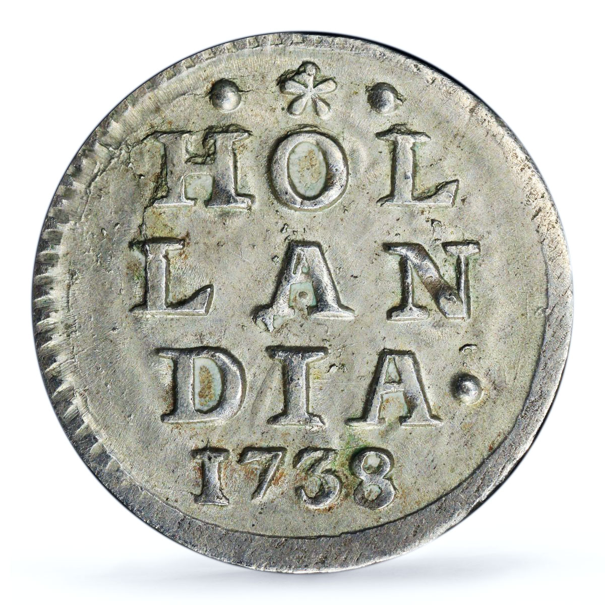 Netherlands Holland 1 stuiver Bezemstuiver KM-91 MS64 PCGS silver coin 1738